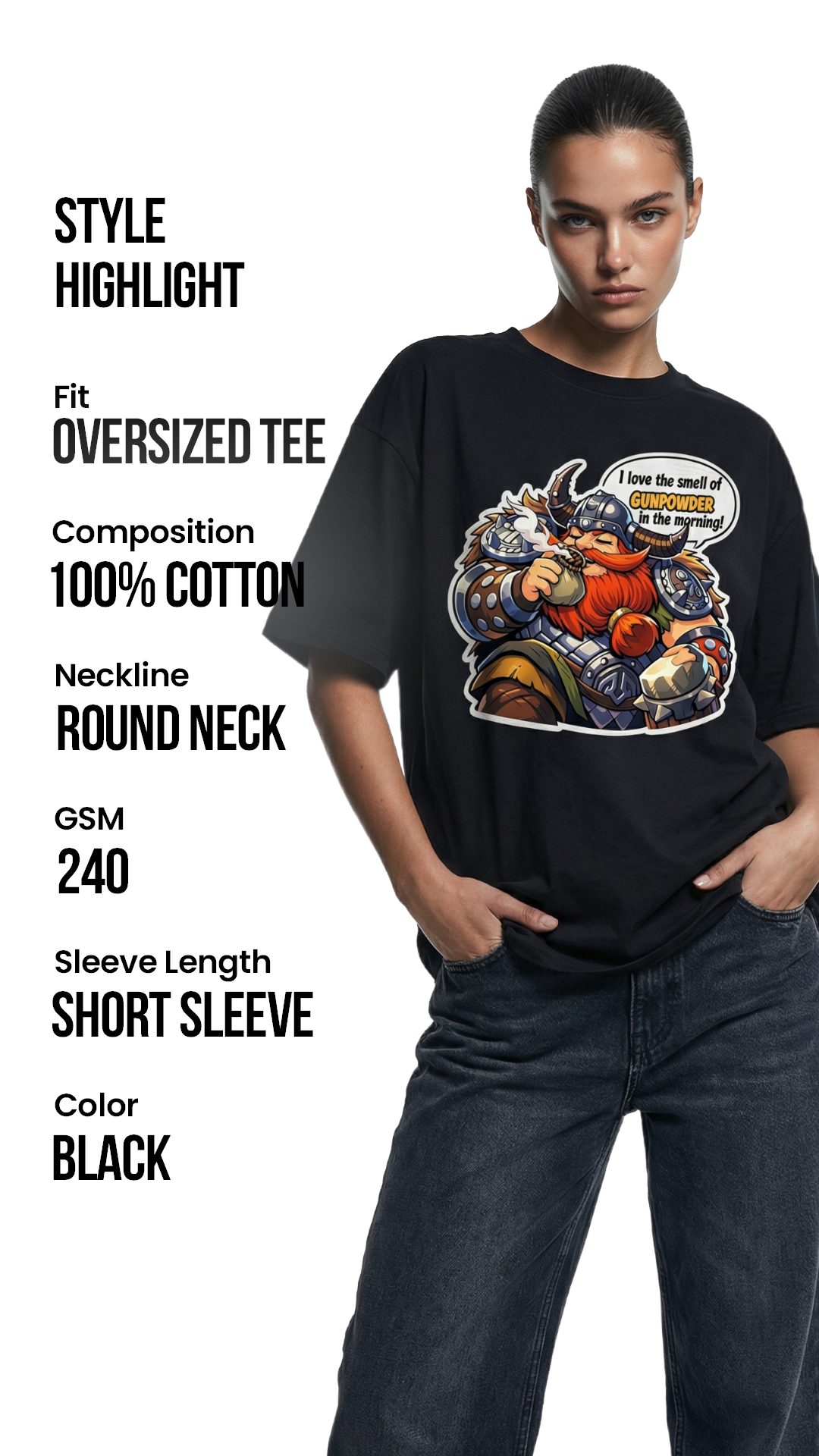 Franco Oversized T-Shirt – Streetwear | Mobile Legends Toxikiing