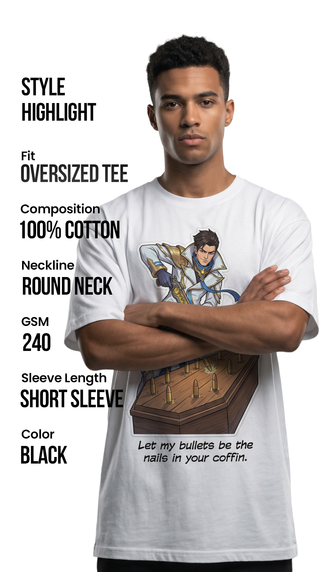 Granger Oversized T-Shirt – Streetwear | Mobile Legends | Toxikiing