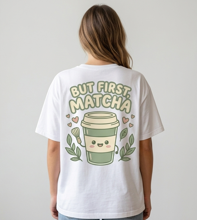 But First, Matcha Oversized T-Shirt | Premium 240 GSM Tee