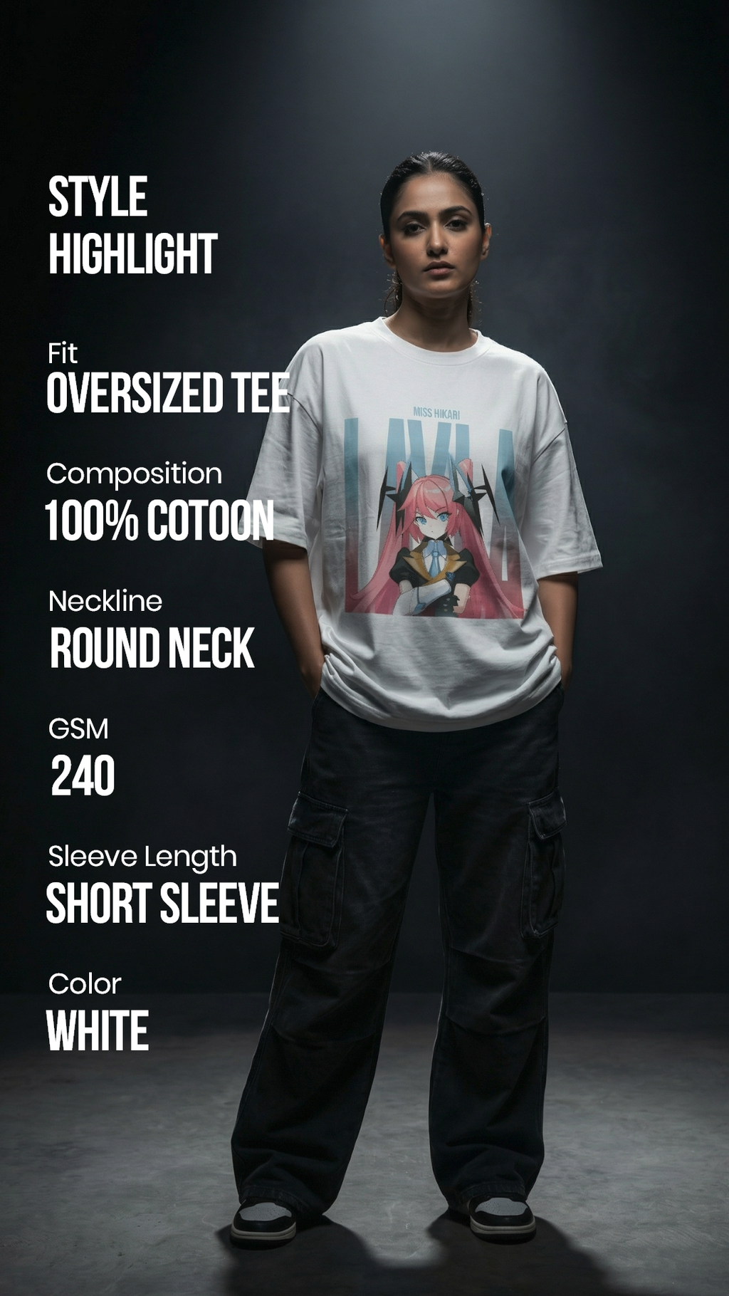 Layla Miss Hikari Oversized T-Shirt – Streetwear | Mobile Legends Toxikiing