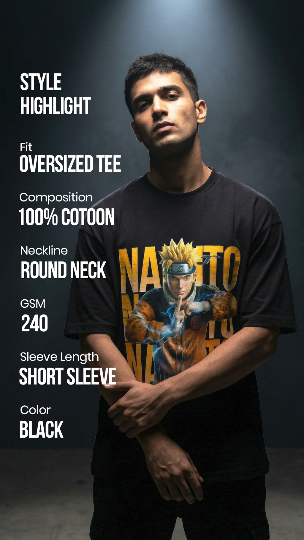 Naruto Oversized T-Shirt – Anime Streetwear | Toxikiing