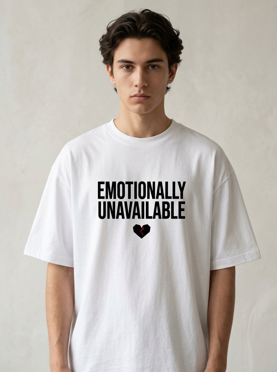 Emotionally Unavailable Oversized T-Shirt | 240 GSM Tee