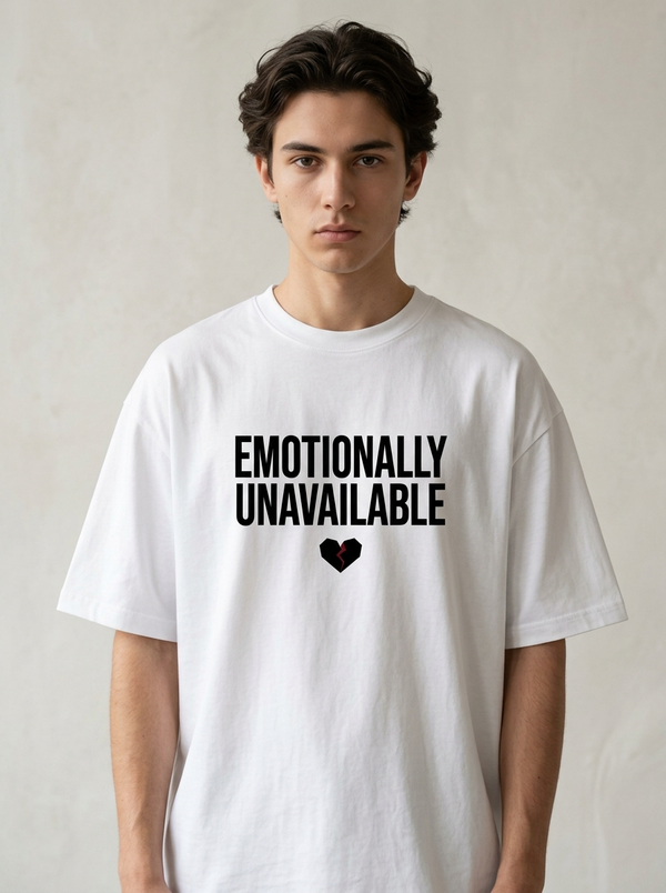 Emotionally Unavailable Oversized T-Shirt | 240 GSM Tee