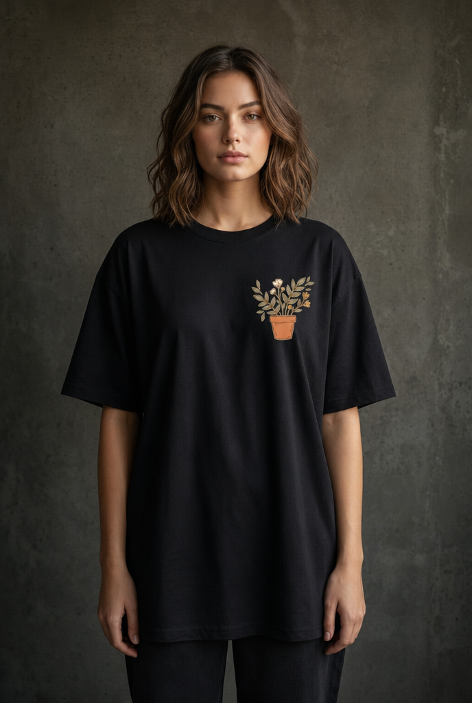 Grow Through It Oversized T-Shirt | Premium 240 GSM Cotton