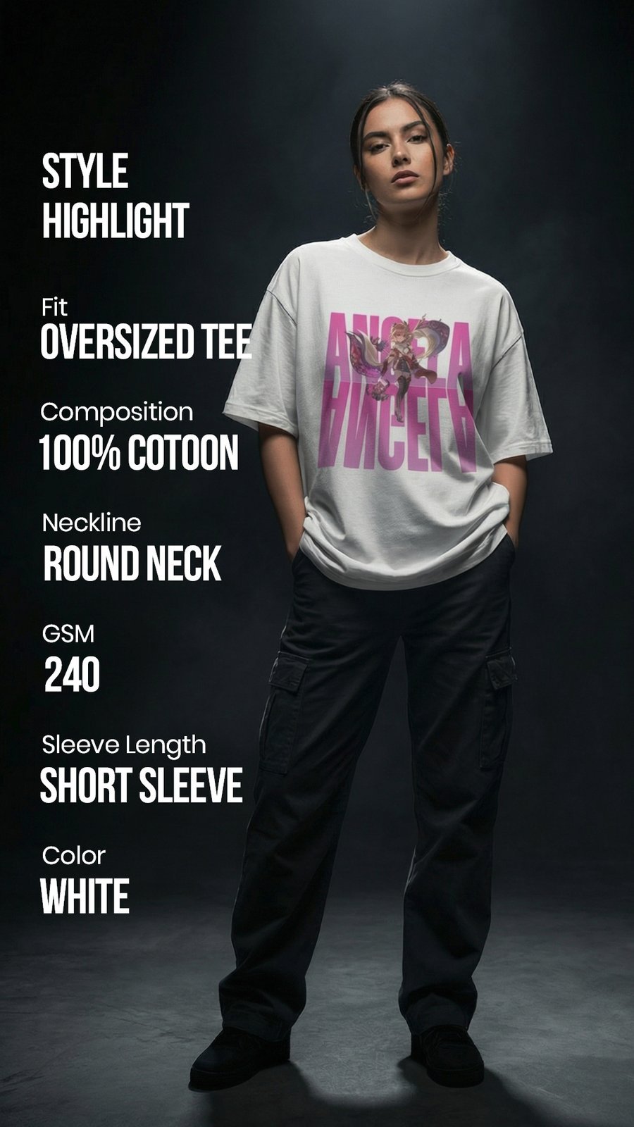 Angela Strings of Fate Oversized T-Shirt - Image 3