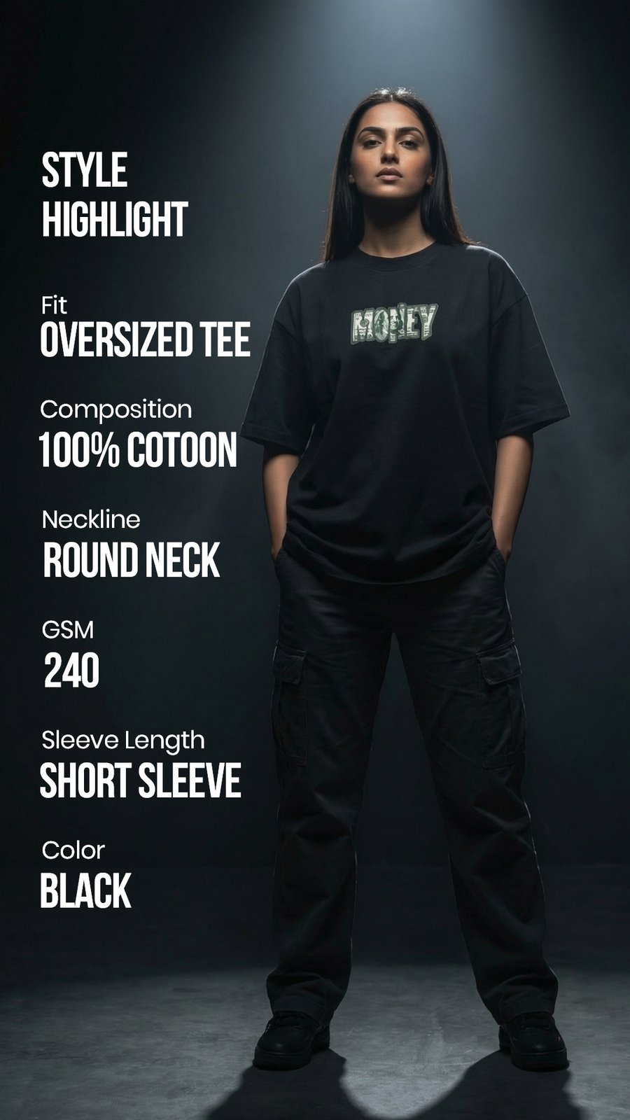 Money Oversized T-Shirt - Image 2