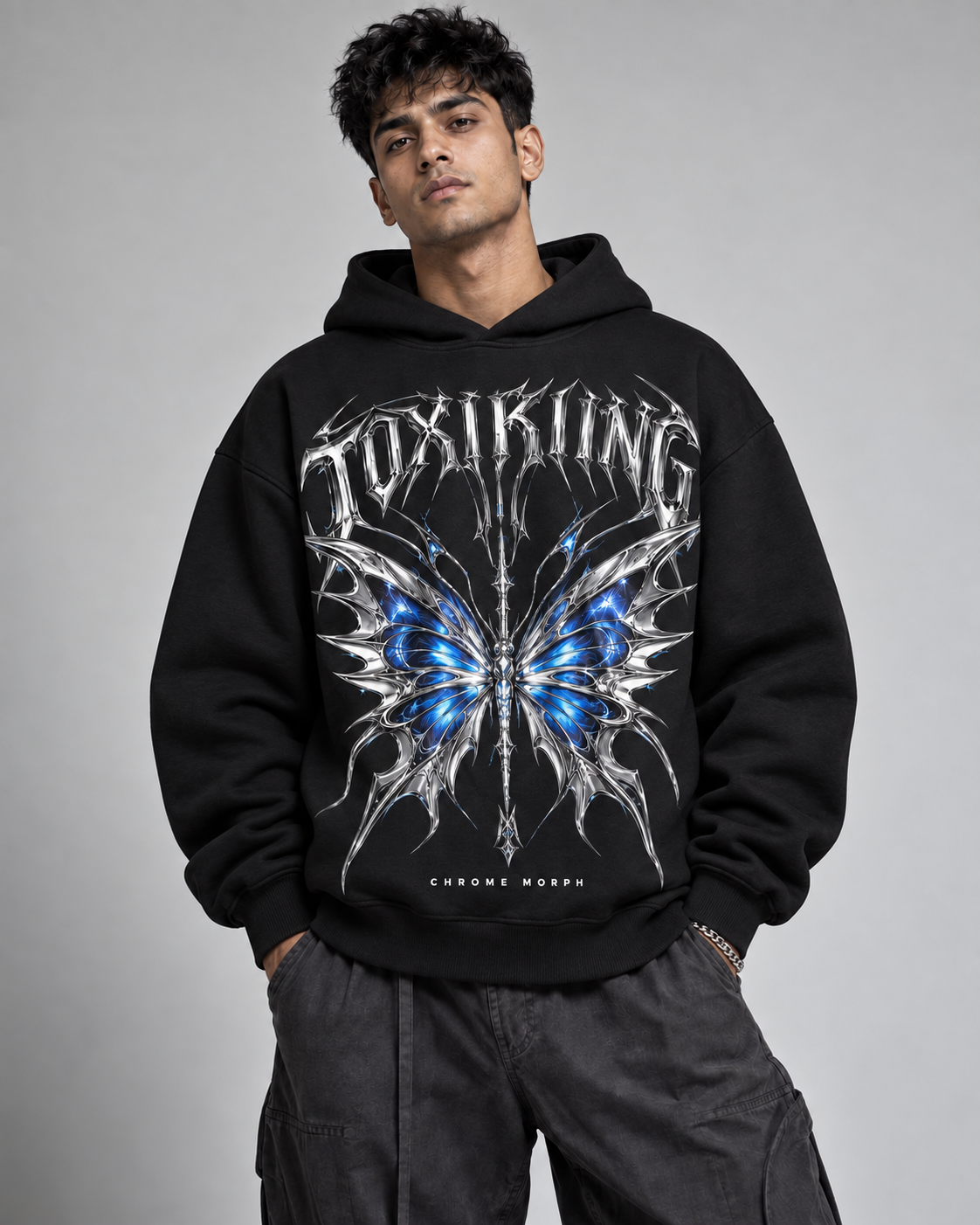 Chrome Morph Oversized Hoodie