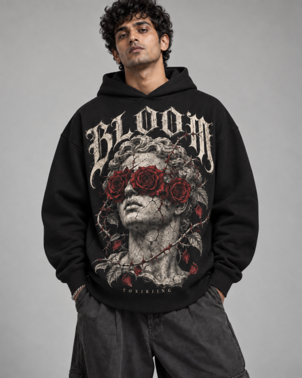 Concrete Bloom Oversized Hoodie