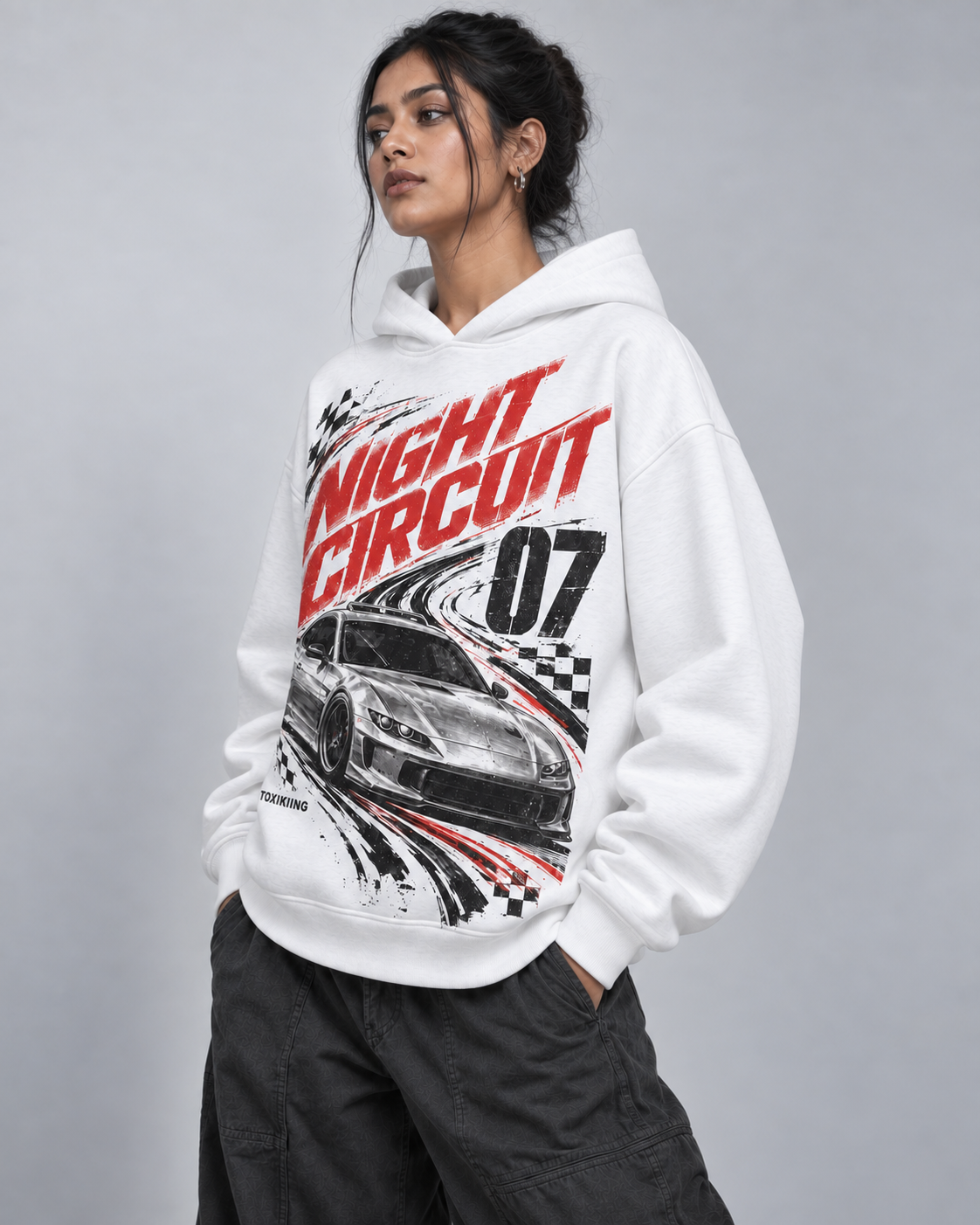 Night Circuit Oversized Hoodie - Image 3