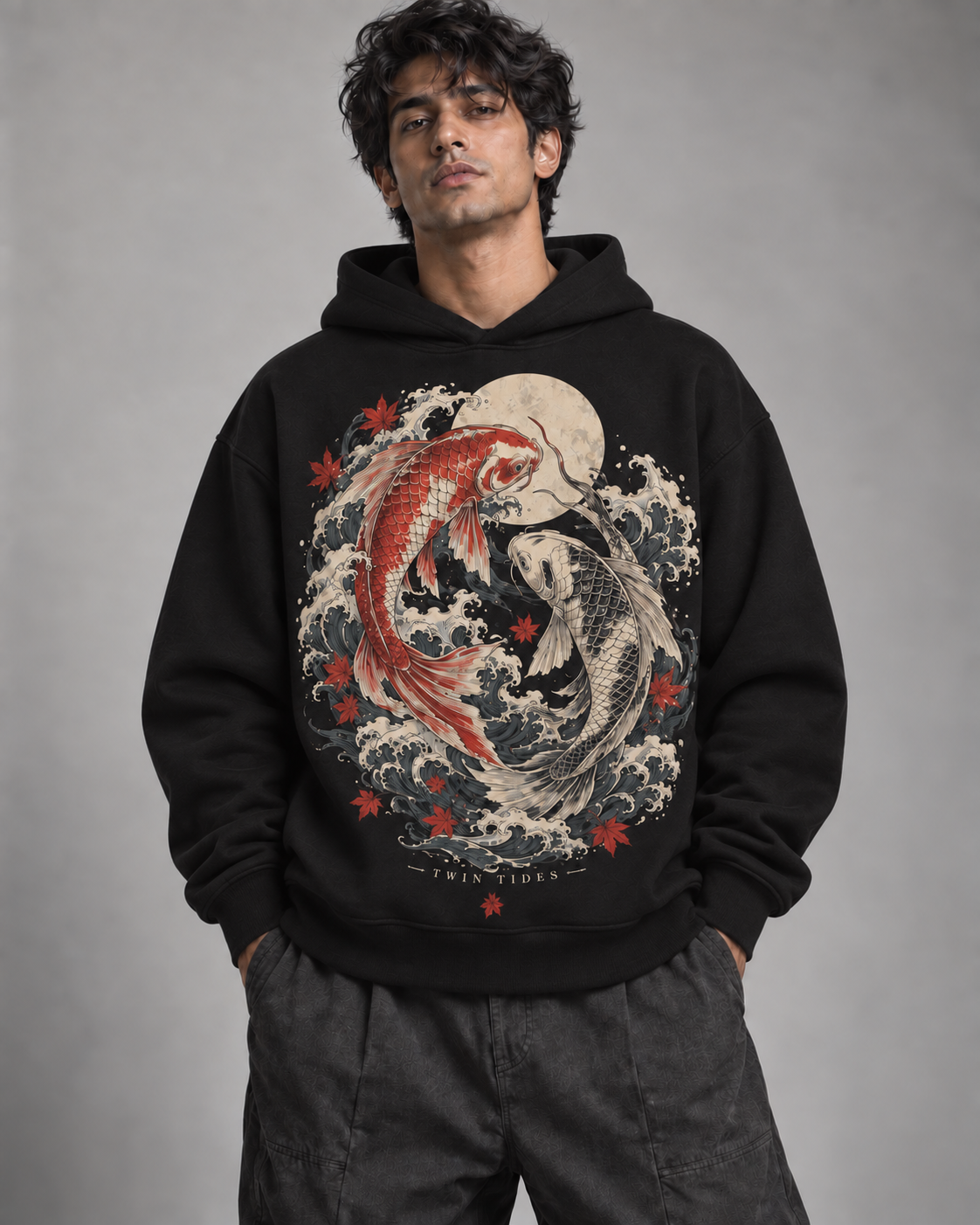 Twin Tides Oversized Hoodie