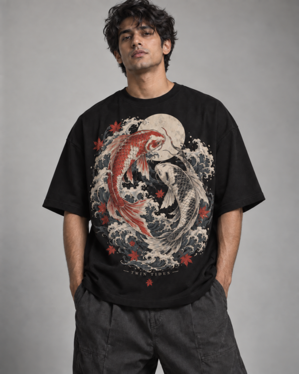 Twin Tides Oversized T-Shirt