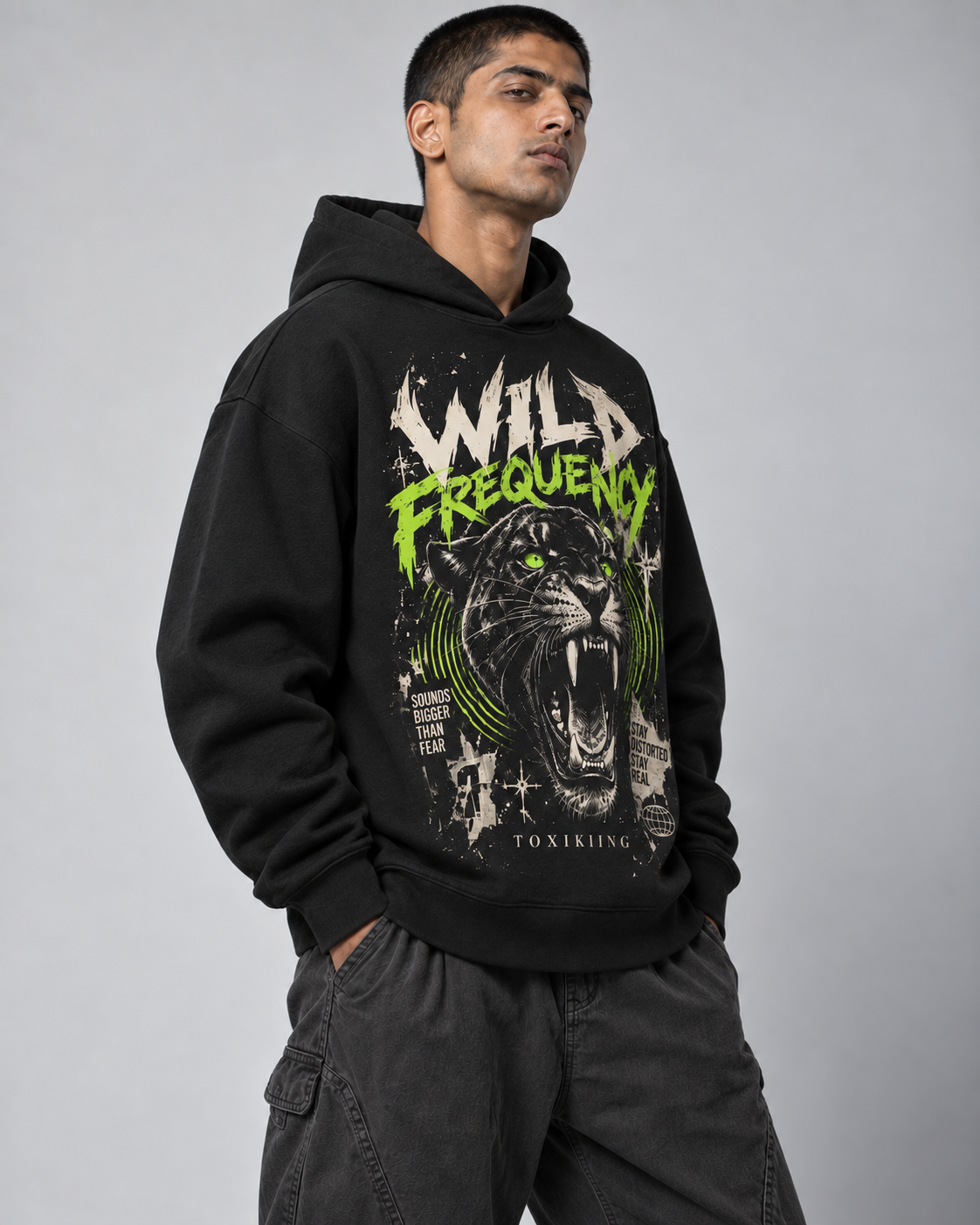Wild Frequency Oversized Hoodie - Image 2