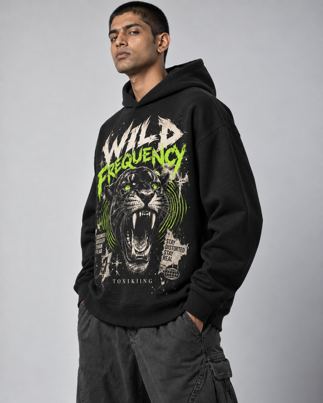 Wild Frequency Oversized Hoodie - Image 3